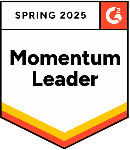 Momentum leader - Spring 2025 - G2 badge